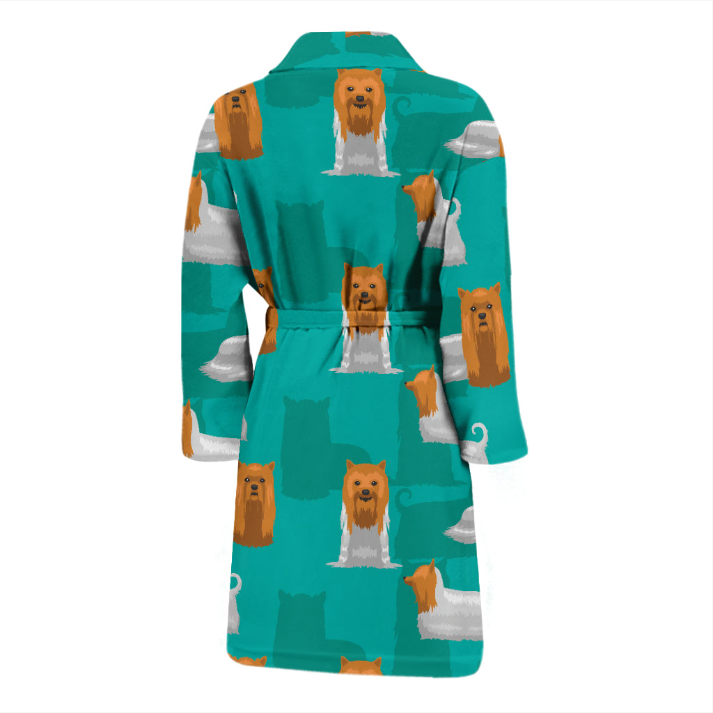 Silky Terriers Print Design LKS301 Men Bathrobe