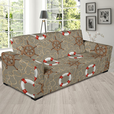 Nautical Pattern Print Design A02 Sofa Slipcover