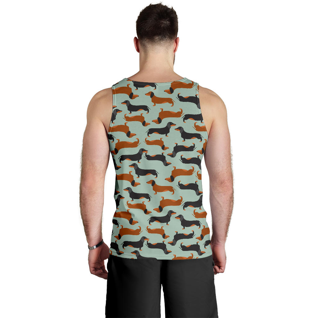 Dachshund Cute Print Pattern Men Tank Top