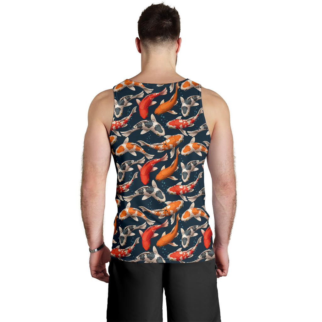 Koi Carp Cute Design Themed Print Men Tank Top