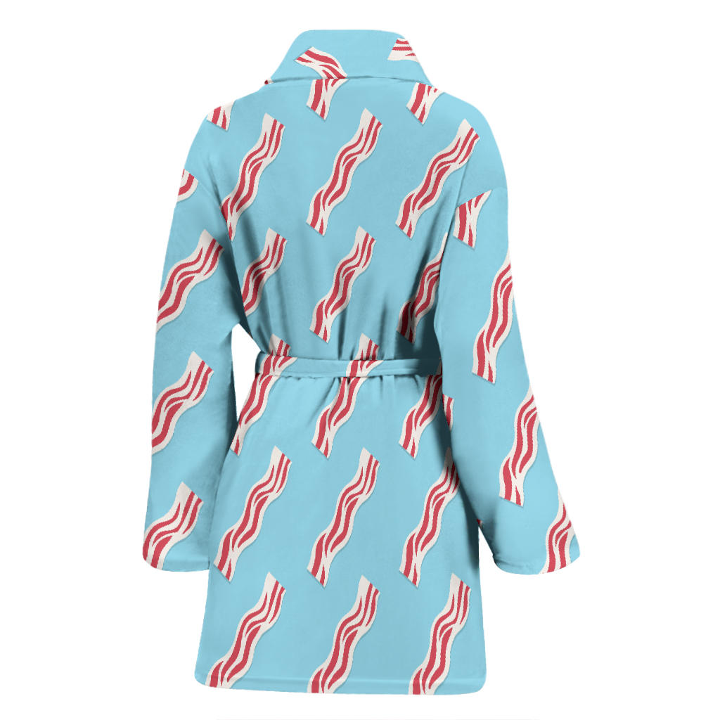 Bacon Pattern Print Design 03 Women Bathrobe