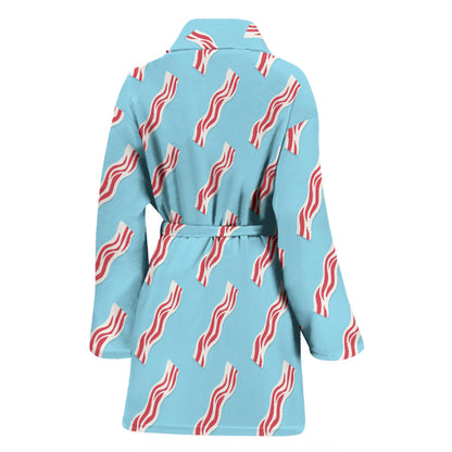 Bacon Pattern Print Design 03 Women Bathrobe