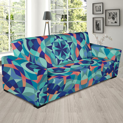 Kaleidoscope Pattern Print Design 03 Sofa Slipcover