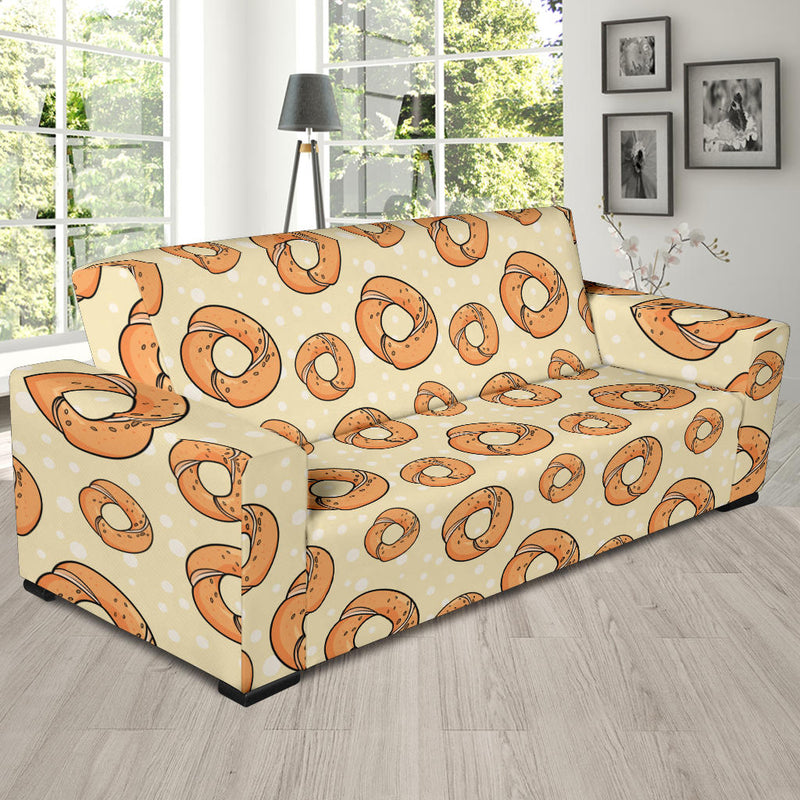 Bagel Pattern Print Design 03 Sofa Slipcover