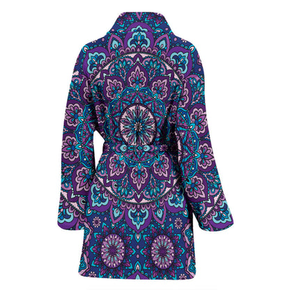 Medallion Pattern Print Design 05 Women Bathrobe