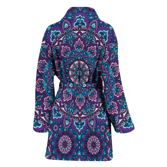 Medallion Pattern Print Design 05 Women Bathrobe