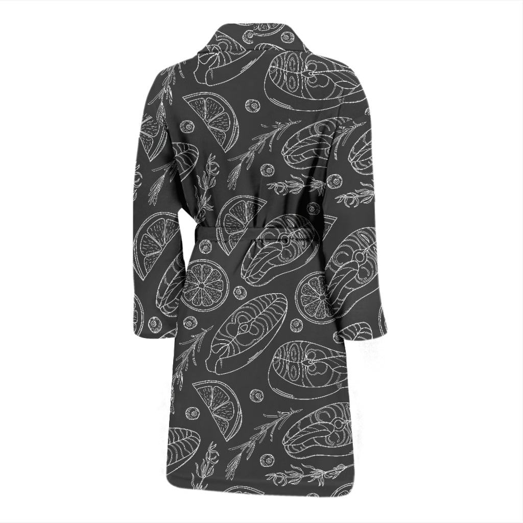 Steak Print Design LKS301 Men Bathrobe
