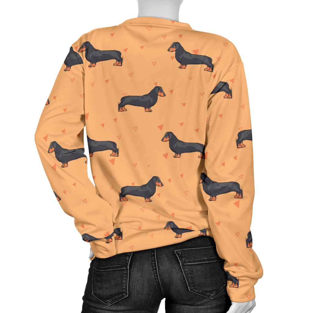 Dachshund Draw Print Pattern Women Long Sleeve Sweatshirt