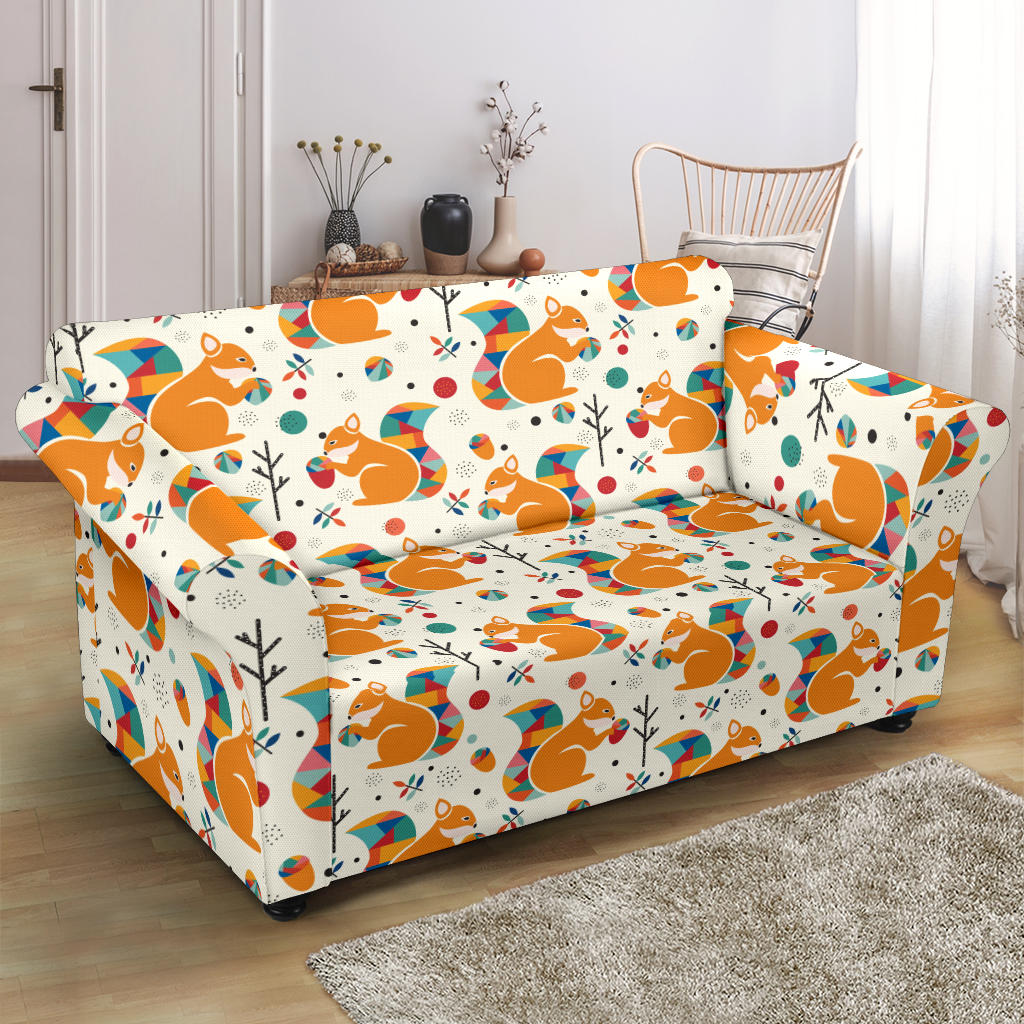 Squirrel Print Design LKS304 Loveseat Couch Slipcover
