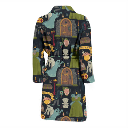 Creepy Halloween Print Design LKS304 Men Bathrobe