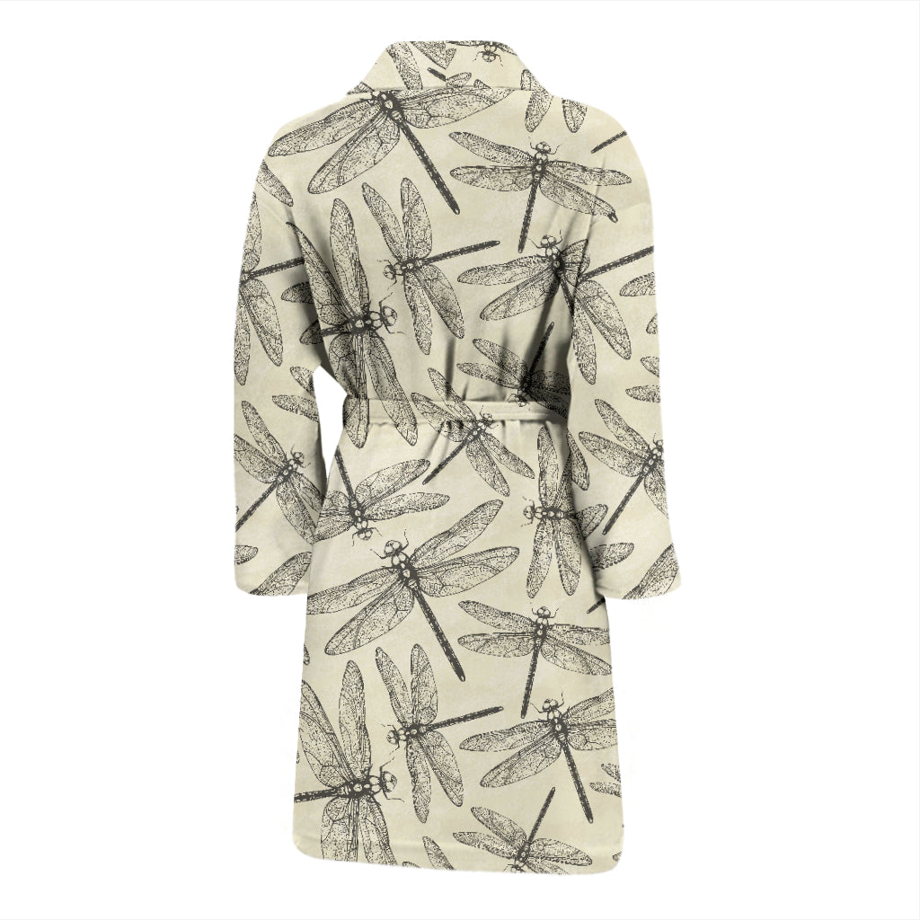 Dragonfly Print Design LKS402 Men Bathrobe