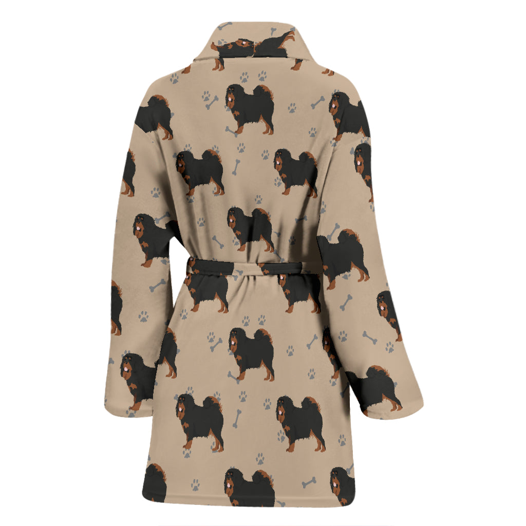 Tibetan Mastiffs Print Design LKS301 Women Bathrobe