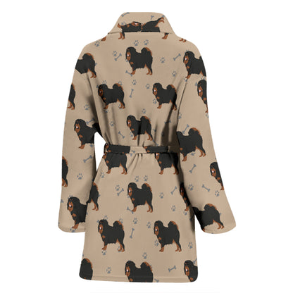 Tibetan Mastiffs Print Design LKS301 Women Bathrobe