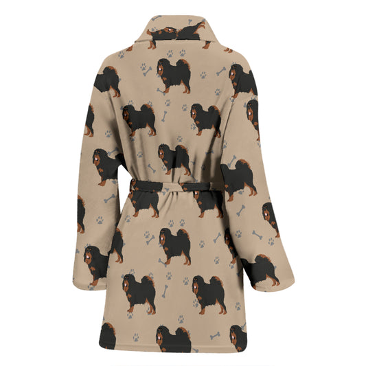 Tibetan Mastiffs Print Design LKS301 Women Bathrobe