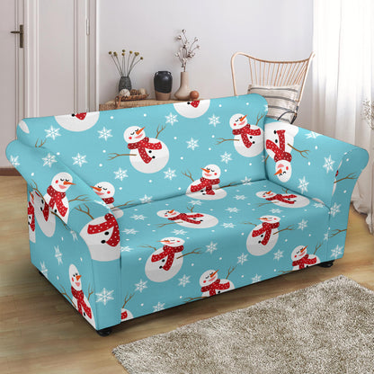 Snowman Print Design LKS304 Loveseat Couch Slipcover