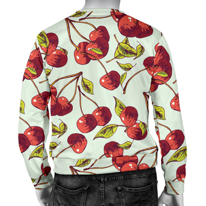 Cherry Hand Draw Men Long Sleeve Sweatshirt