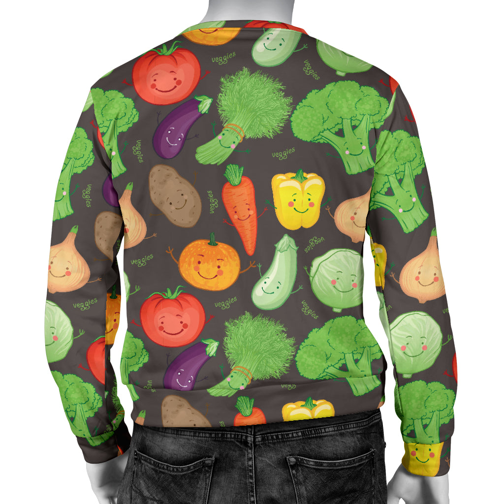 Vegan Funny Themed Design Print Men Long Sleeve Sweatshirt