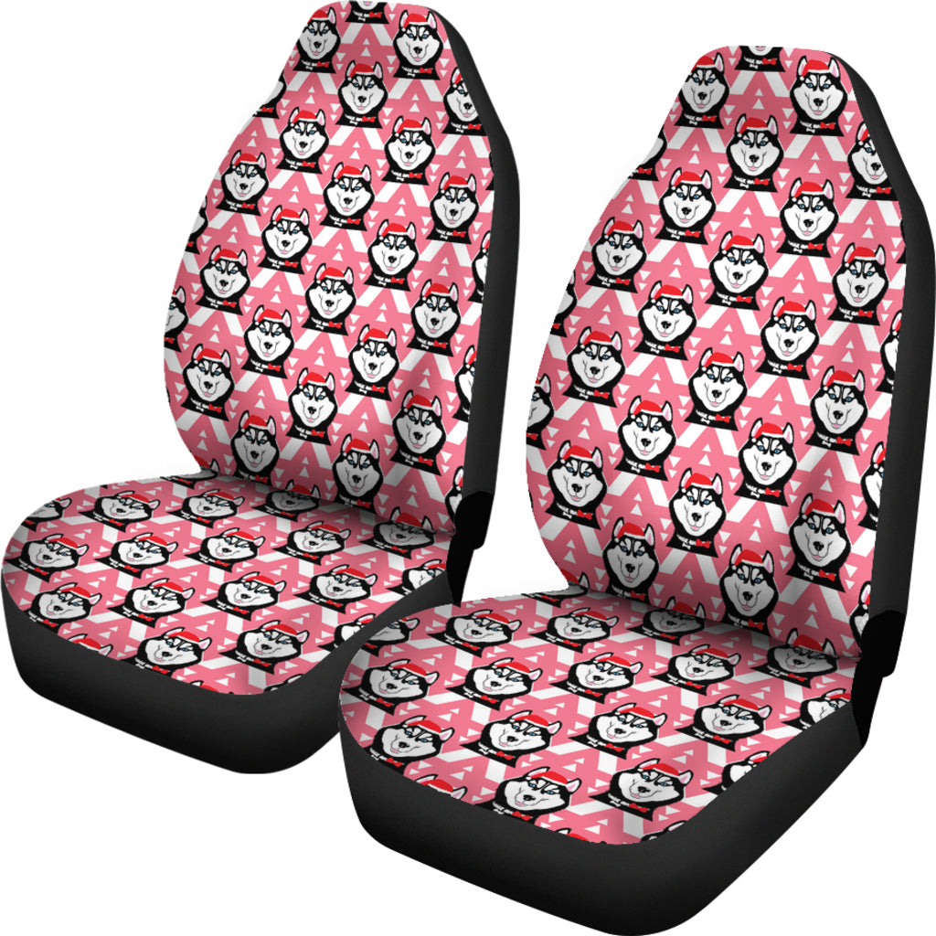 Siberian Huskies Christmas Themed Print Design LKS302 Car Seat Covers