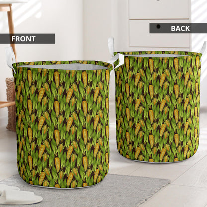 Agricultural Corn cob Print Laundry Basket