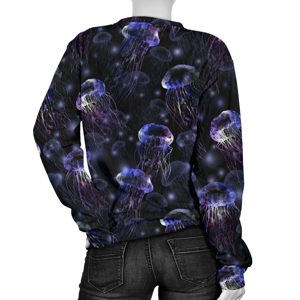 Jellyfish Themed Women Long Sleeve Sweatshirt