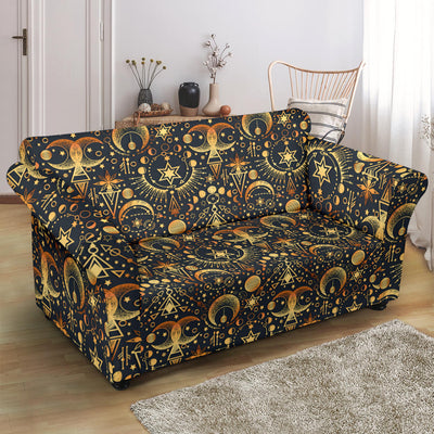 Sun Moon Print Design LKS308 Loveseat Couch Slipcover