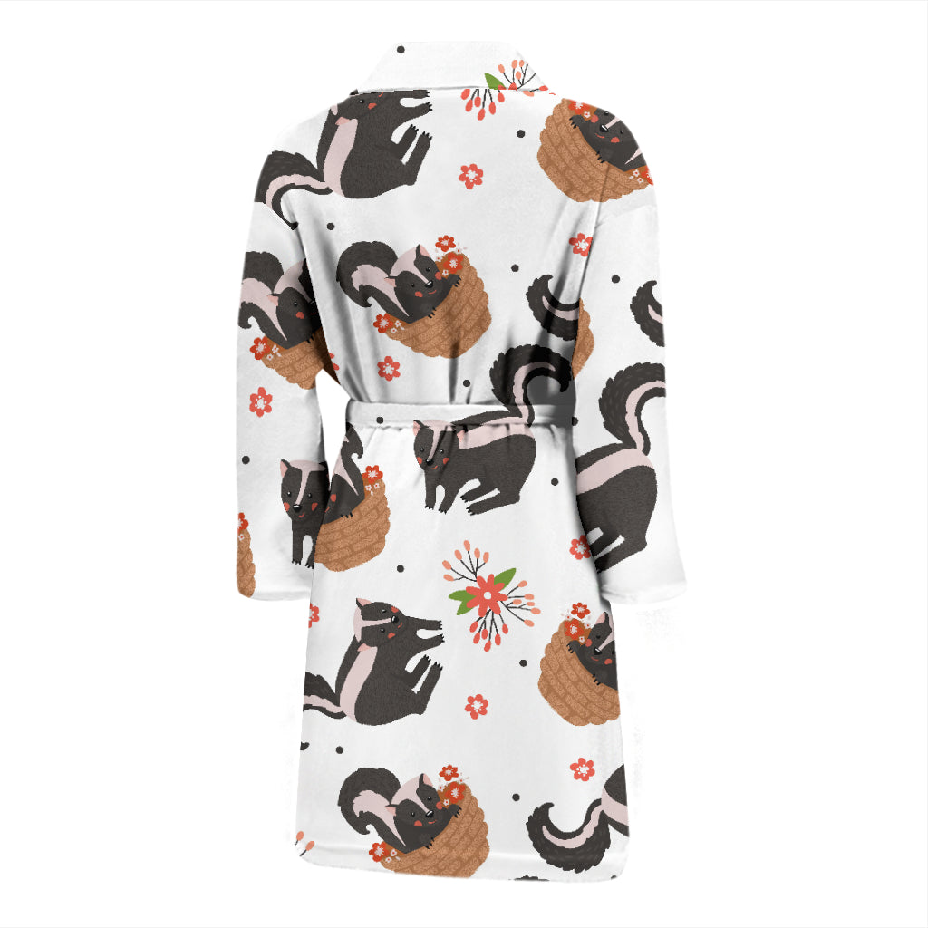 Skunk Print Design LKS304 Men Bathrobe