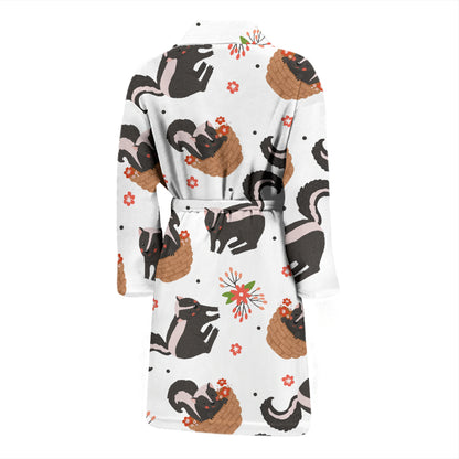 Skunk Print Design LKS304 Men Bathrobe