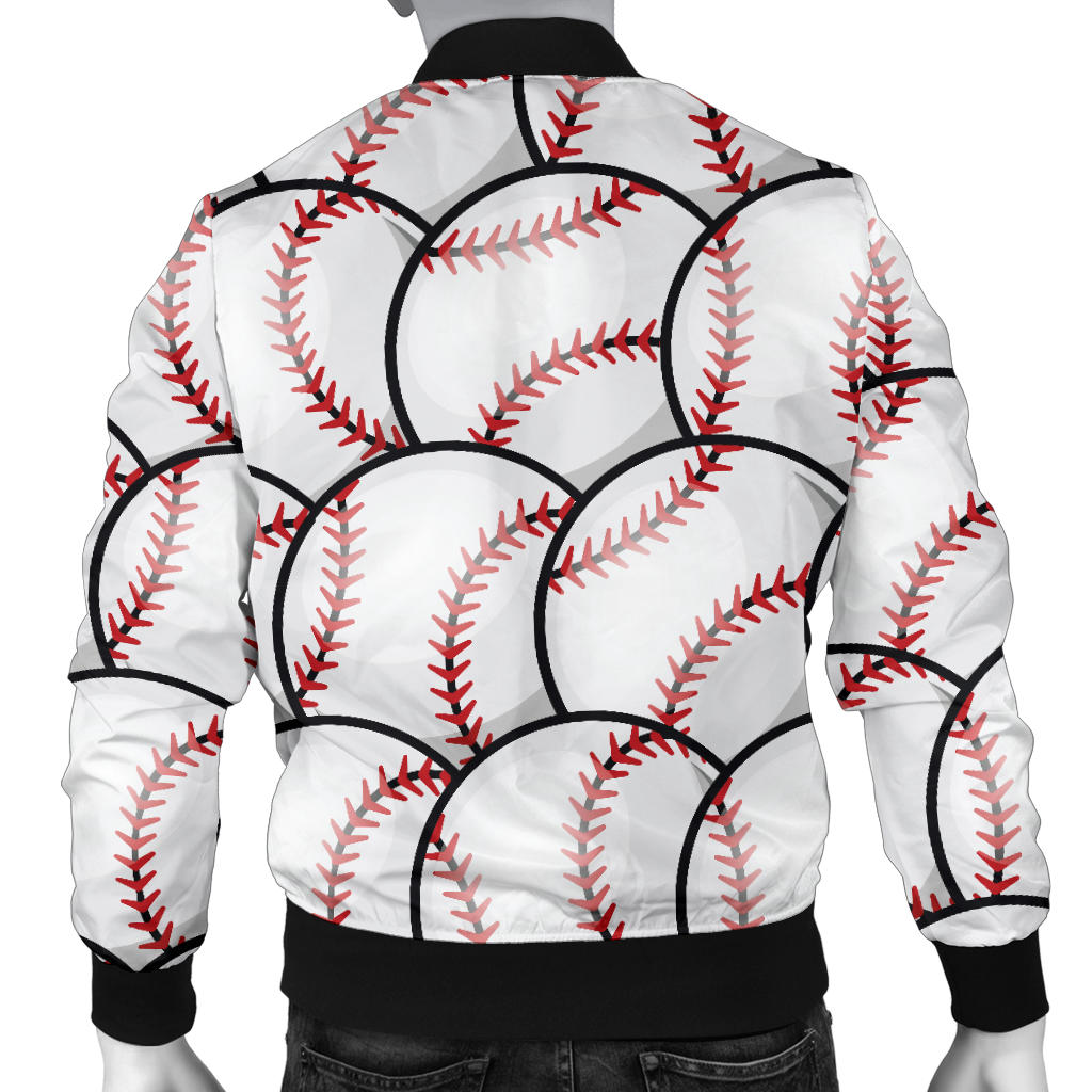 Baseball Pattern Men Bomber Jacket