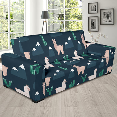 Llama Pattern Print Design 06 Sofa Slipcover