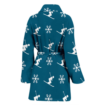 Ski Print Design LKS301 Women Bathrobe