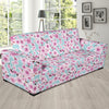 Cherry Blossom Pattern Print Design 01 Sofa Slipcover