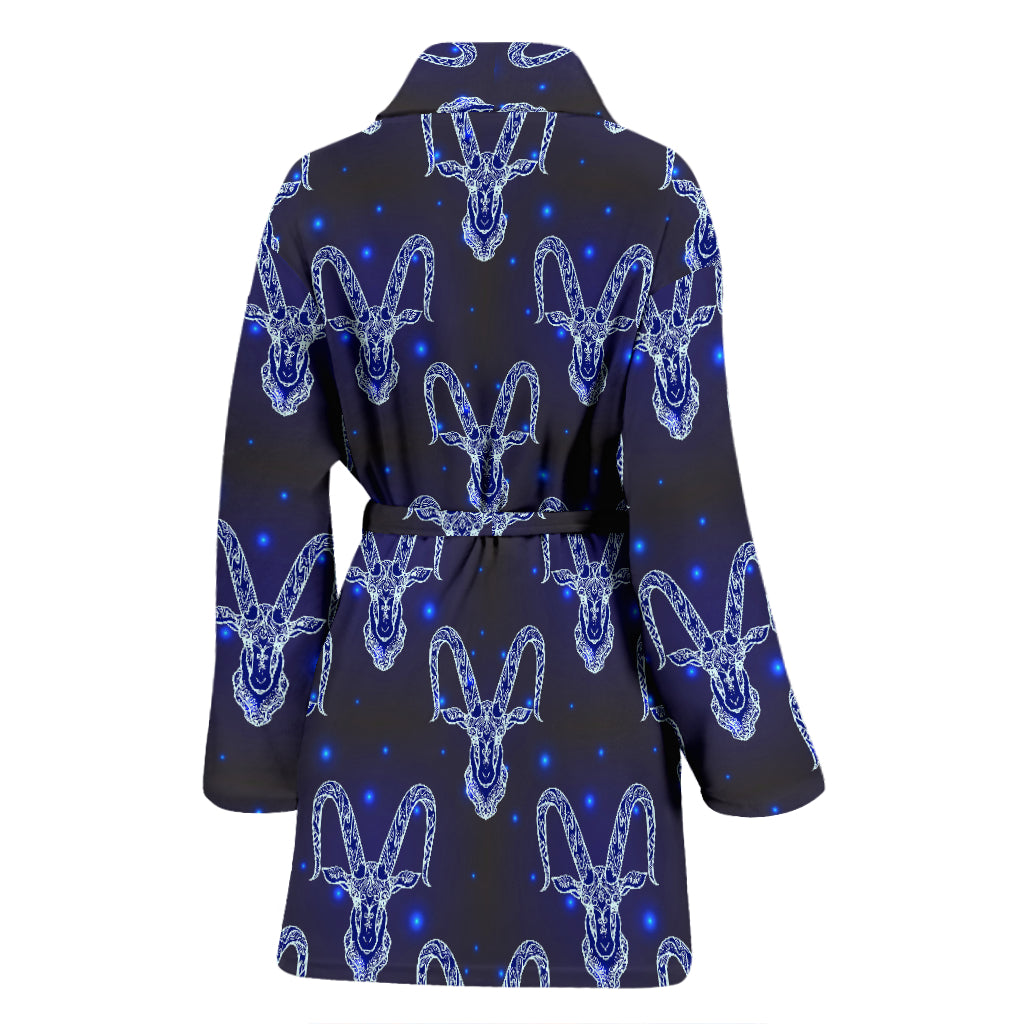 Goat Print Design LKS401 Women Bathrobe