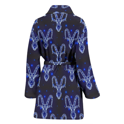 Goat Print Design LKS401 Women Bathrobe
