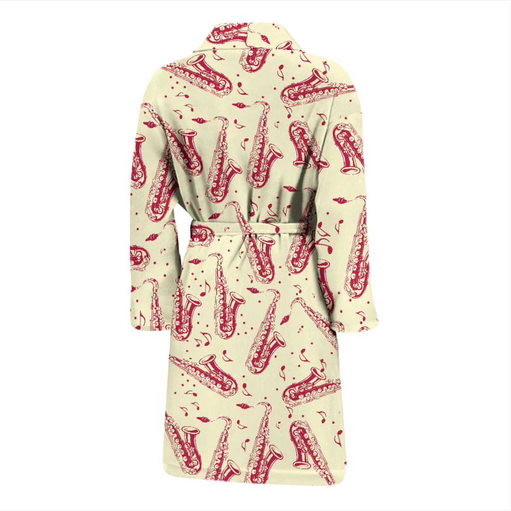 Saxophone Print Design LKS402 Men Bathrobe