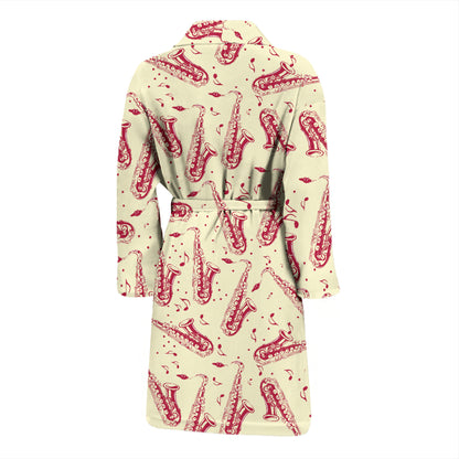 Saxophone Print Design LKS402 Men Bathrobe