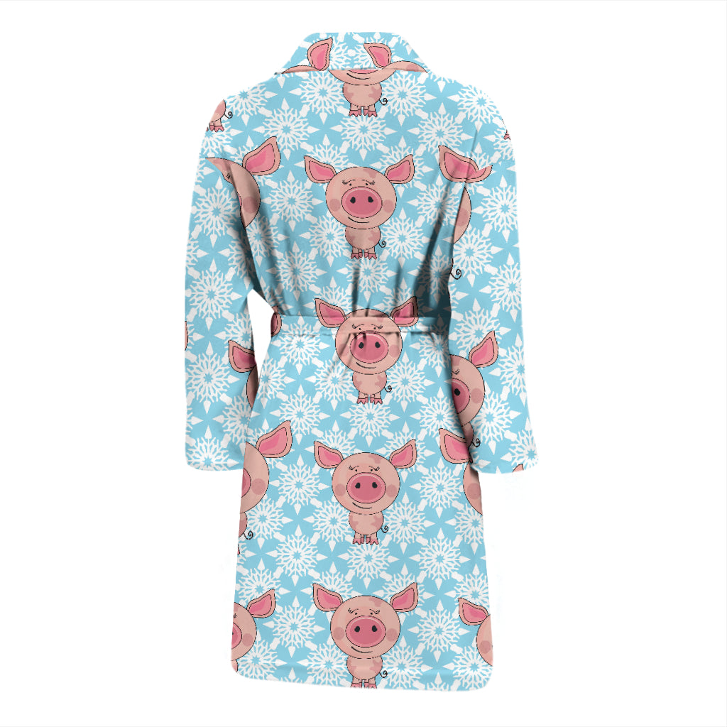 Pig Print Design LKS402 Men Bathrobe