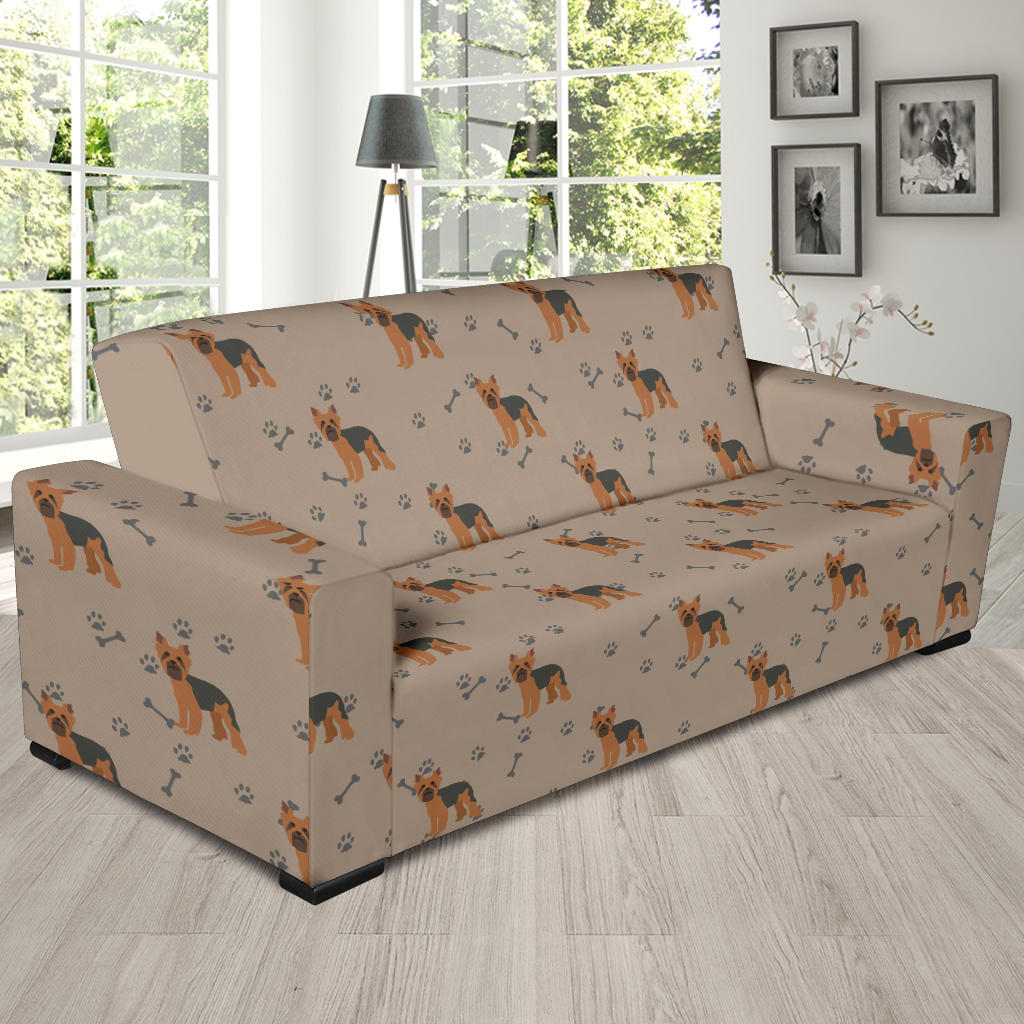 Yorkshire Terriers Print Design LKS305 Sofa Slipcover