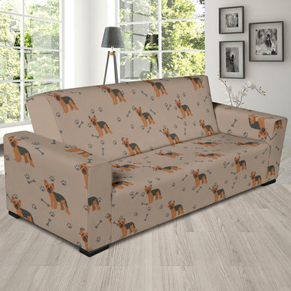 Yorkshire Terriers Print Design LKS305 Sofa Slipcover