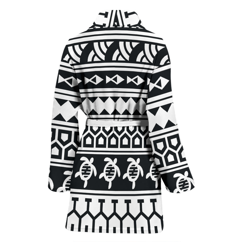 Samoan Pattern Print Design LKS303 Women Bathrobe
