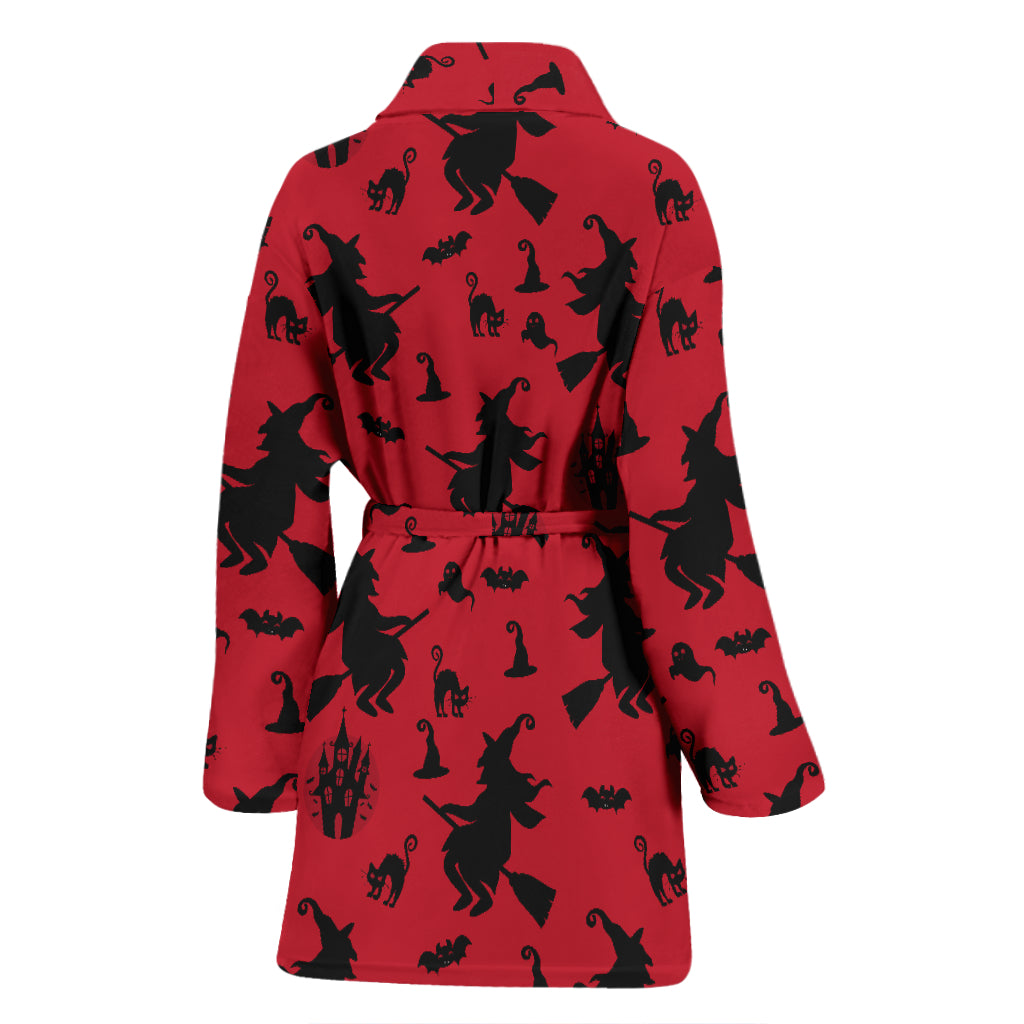 Witch Print Design LKS303 Women Bathrobe