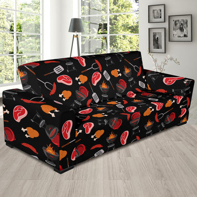 Barbecue Pattern Print Design 04 Sofa Slipcover