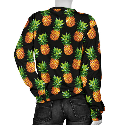 Pineapple Cute Print Design Pattern Women Long Sleeve Sweatshirt