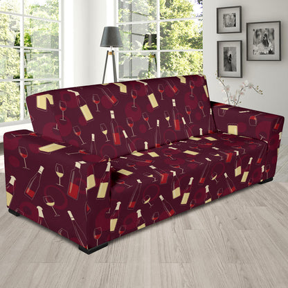Wine Themed Print Design LKS302 Sofa Slipcover