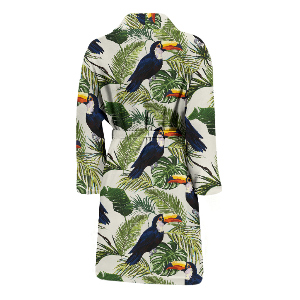 Toucan Print Design LKS308 Men Bathrobe