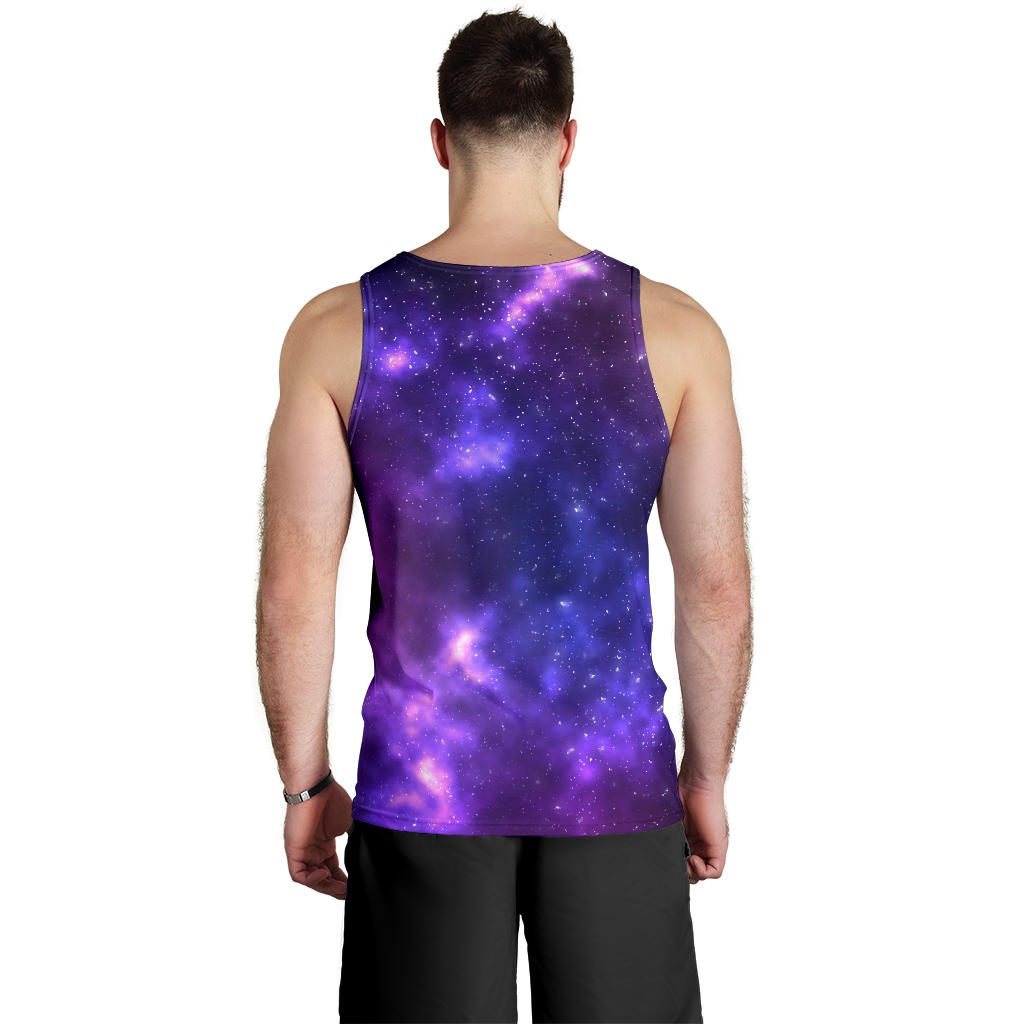 Celestial Purple Blue Galaxy Men Tank Top