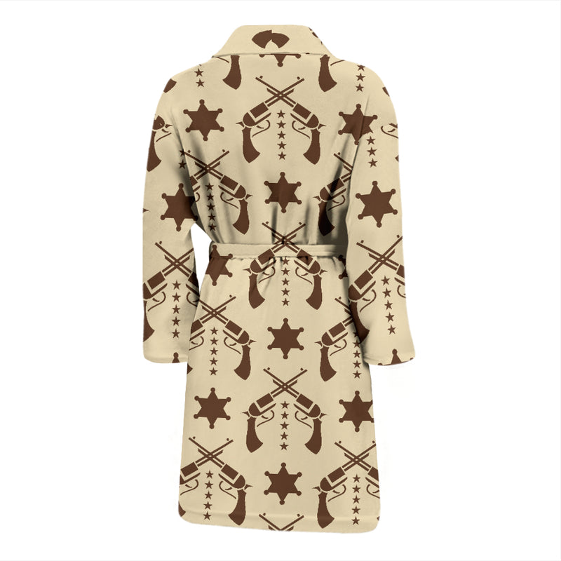 Western Cowboy Print Design LKS302 Men Bathrobe