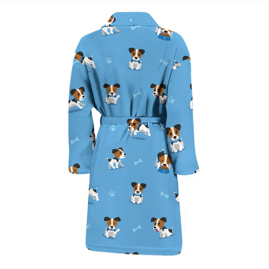 Russell Terriers Print Design LKS3010 Men Bathrobe