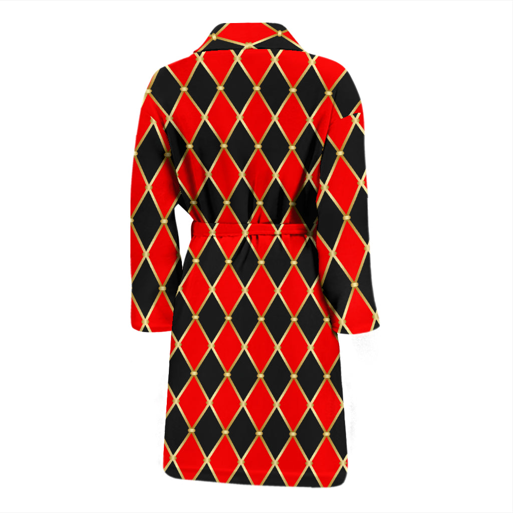Harlequin Print Design LKS401 Men Bathrobe