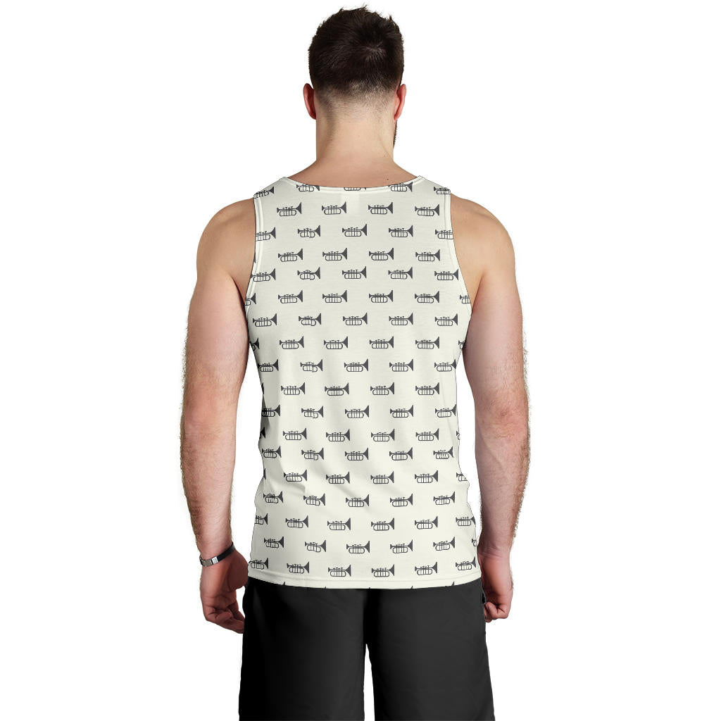 Trumpet Pattern Themed Print Men Tank Top