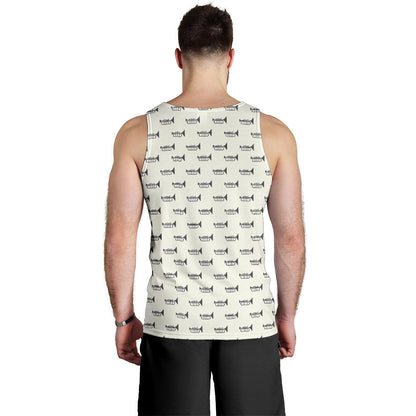 Trumpet Pattern Themed Print Men Tank Top